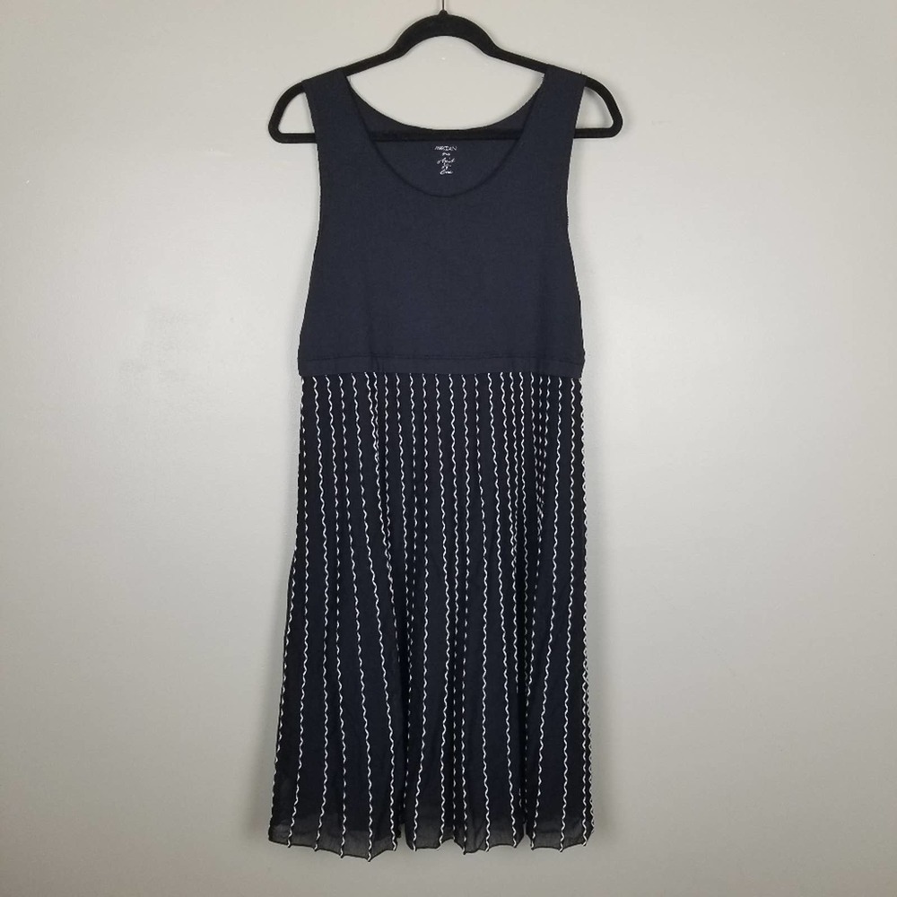 Marc Cain sleeveless navy blue dress, size 6, nwot